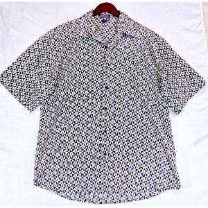 David Adams Collection Men's Shirt Short Sleeve Button Up w/ Pocket Size Large